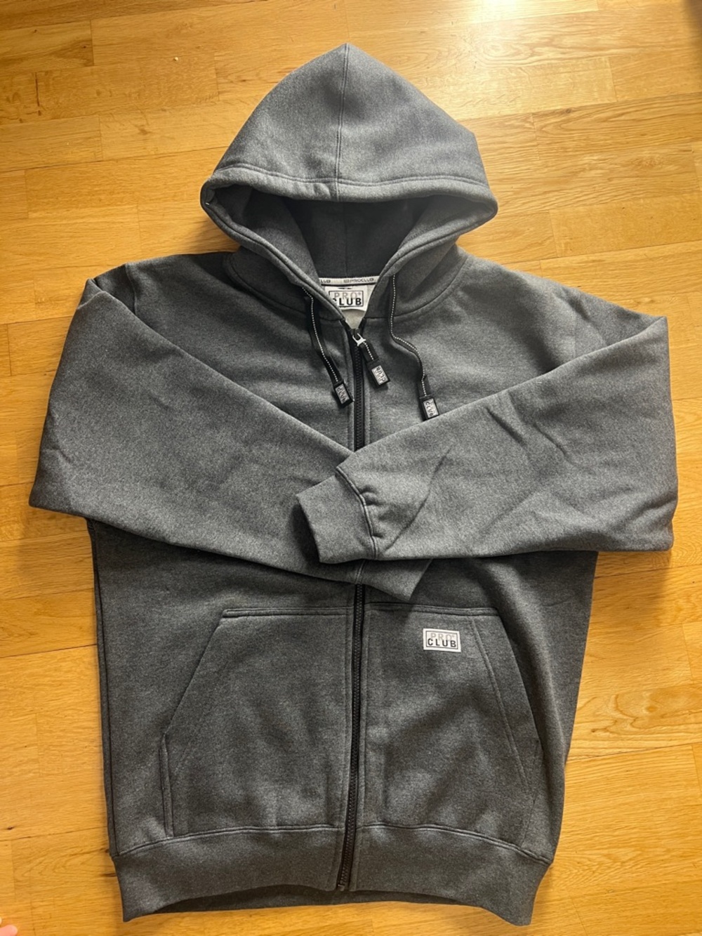 Pro Club Men's Full-Zip Hoodie Jacket - Charcoal Gray #1